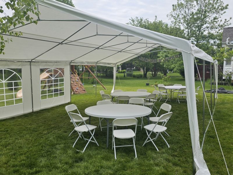 20x30 Tent Install Partial Side Wall