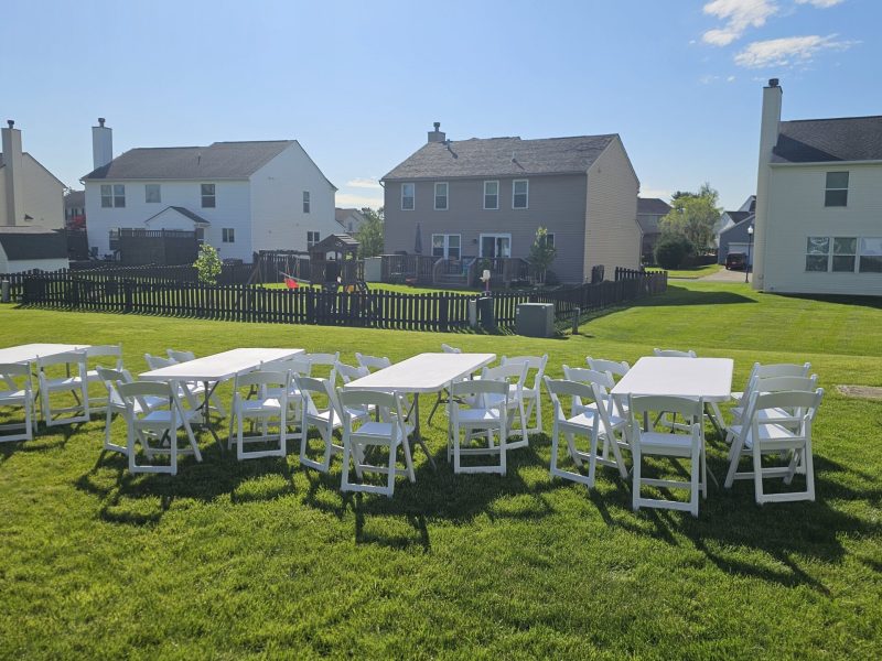 Tables and Chairs Setup